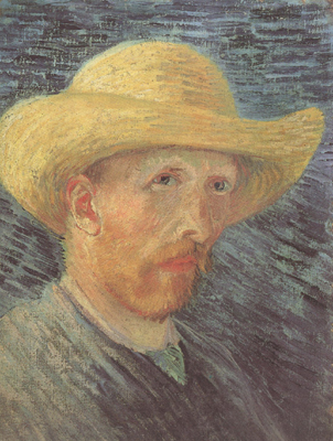 Self-Portrait wtih Straw Hat (nn04)